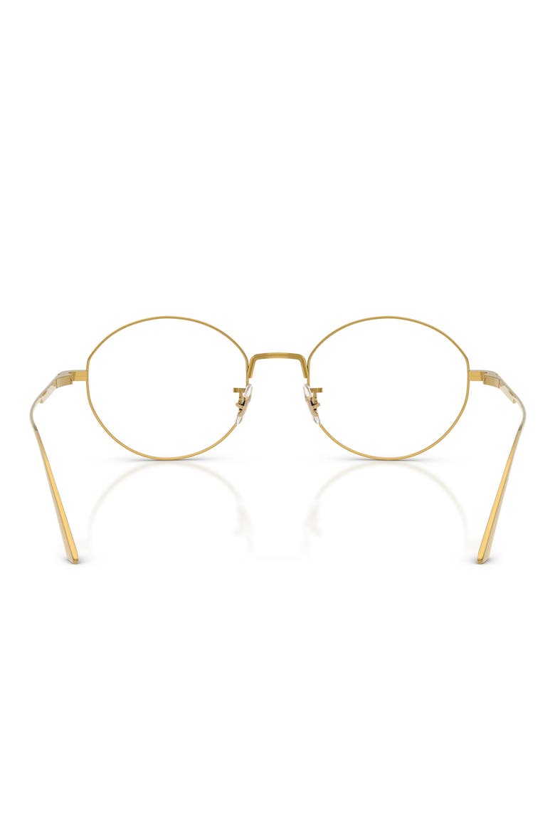 50mm Khaite Oval Optical Frames, Alternate, color, GOLD / CLEAR BLUE LIGHT FILTER