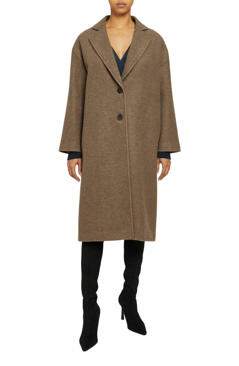 Santorelli HELENA Long Coat in Loro Piana Luxury Virgin Wool Fabric, Alternate, color, 
