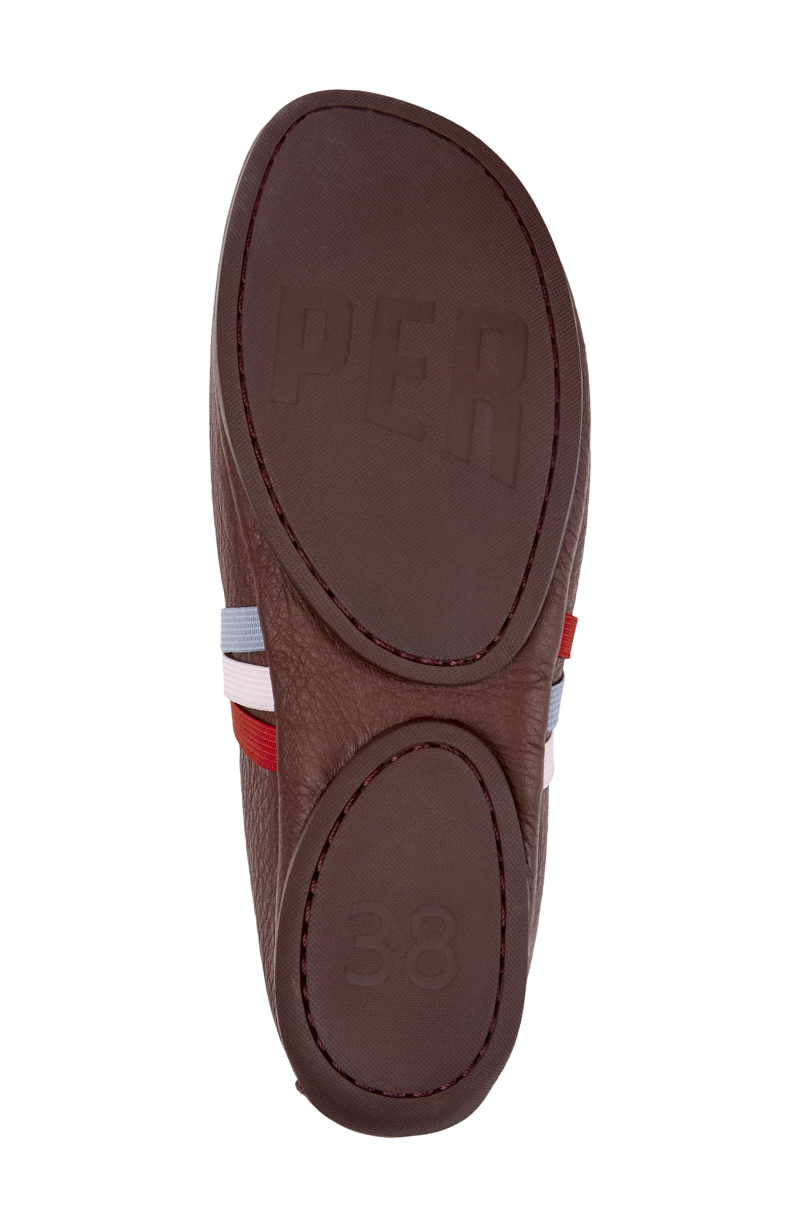 Right Nina Twins Mismatch Ballerina Flat, Alternate, color, BURGUNDY