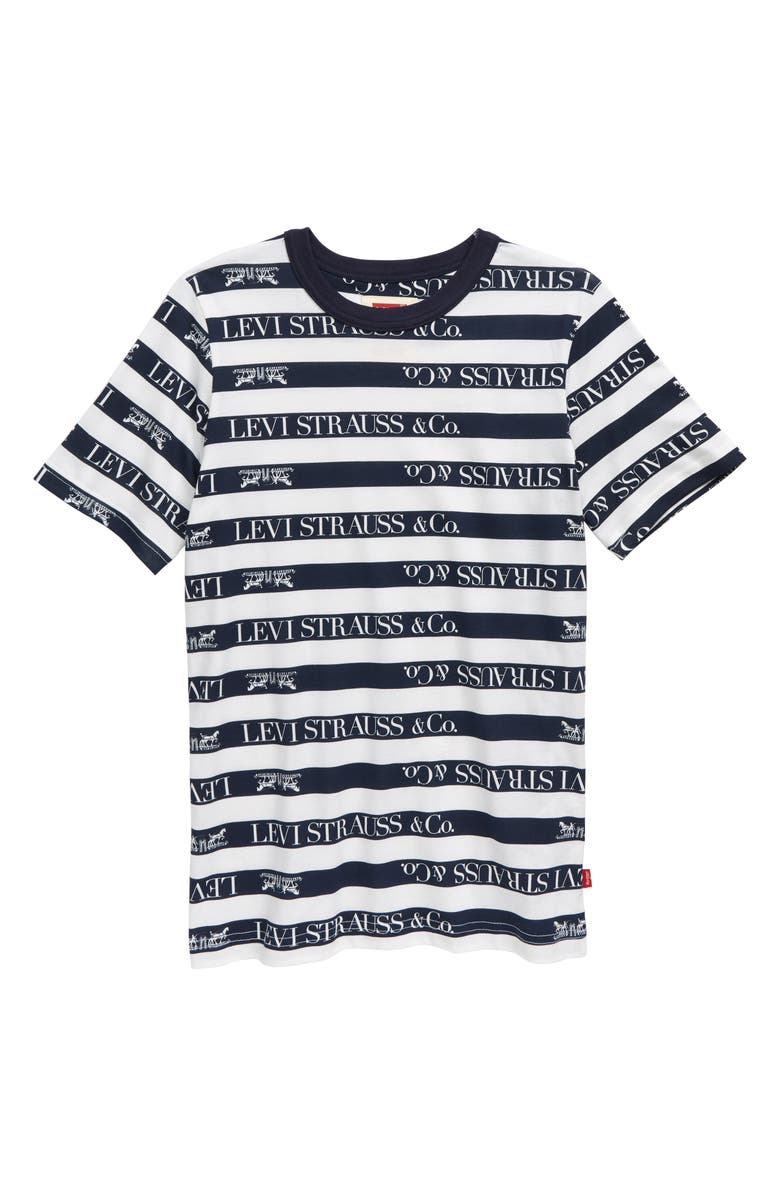Levi's<sup>®</sup> Logo Stripe Ringer T-Shirt, Main, color,