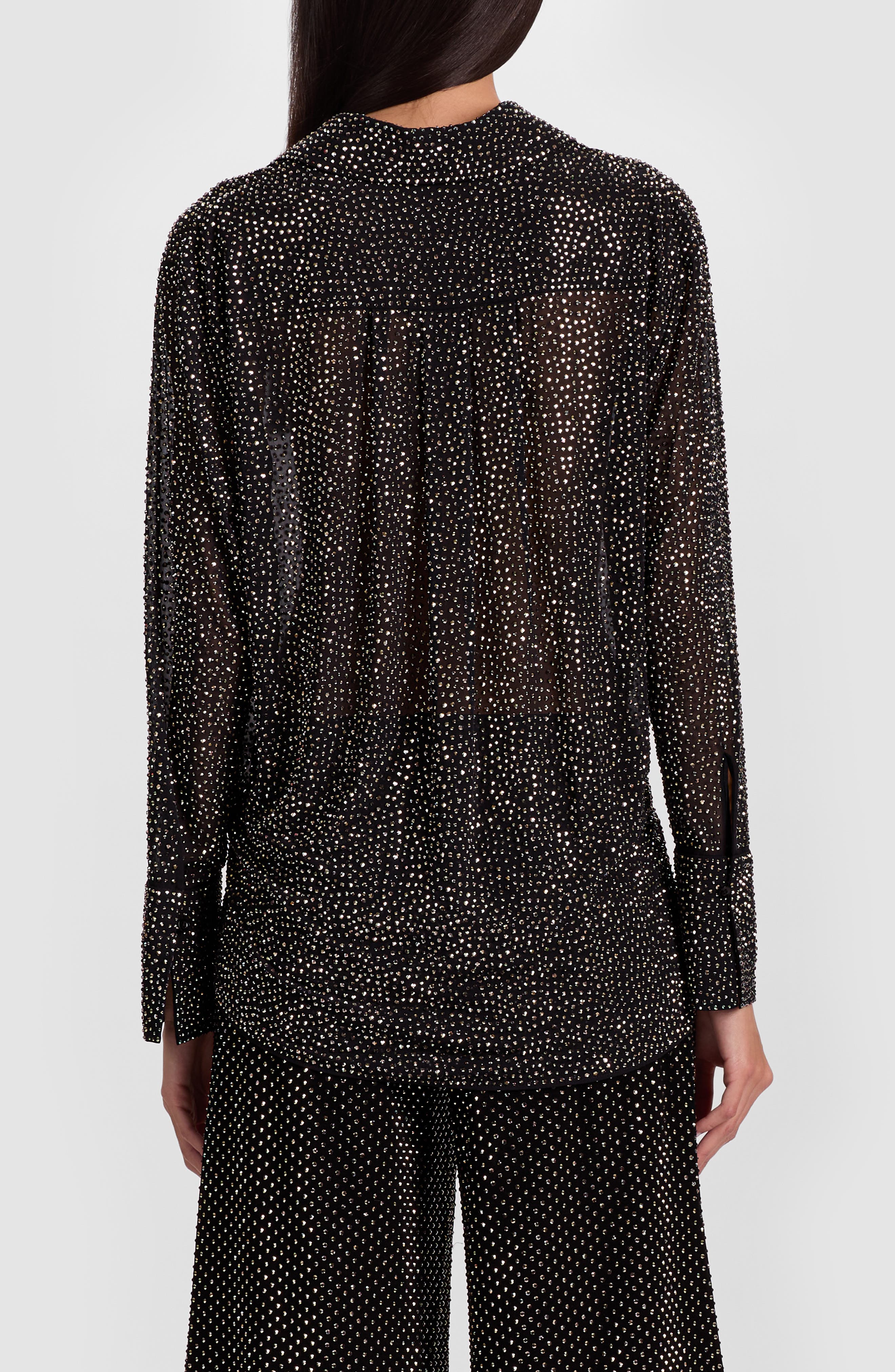 Crystal Detail Button-Up Shirt - image 2