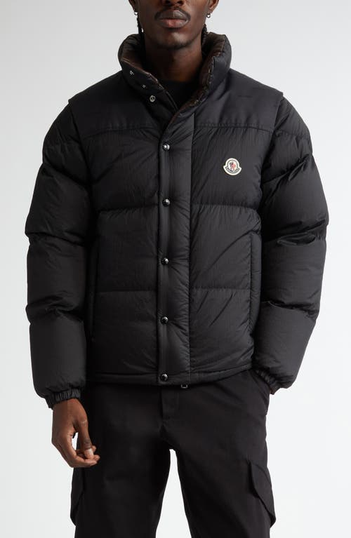 Moncler Verone 1 Reversible Down Jacket In Black