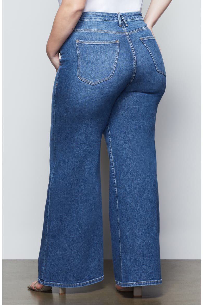 Good Pallazo Wide Leg Jeans, Alternate, color, BLUE451