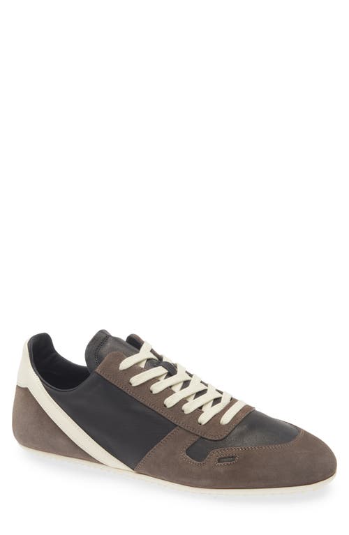 Rick Owens Panelled Suede And Leather Sneakers In Multi