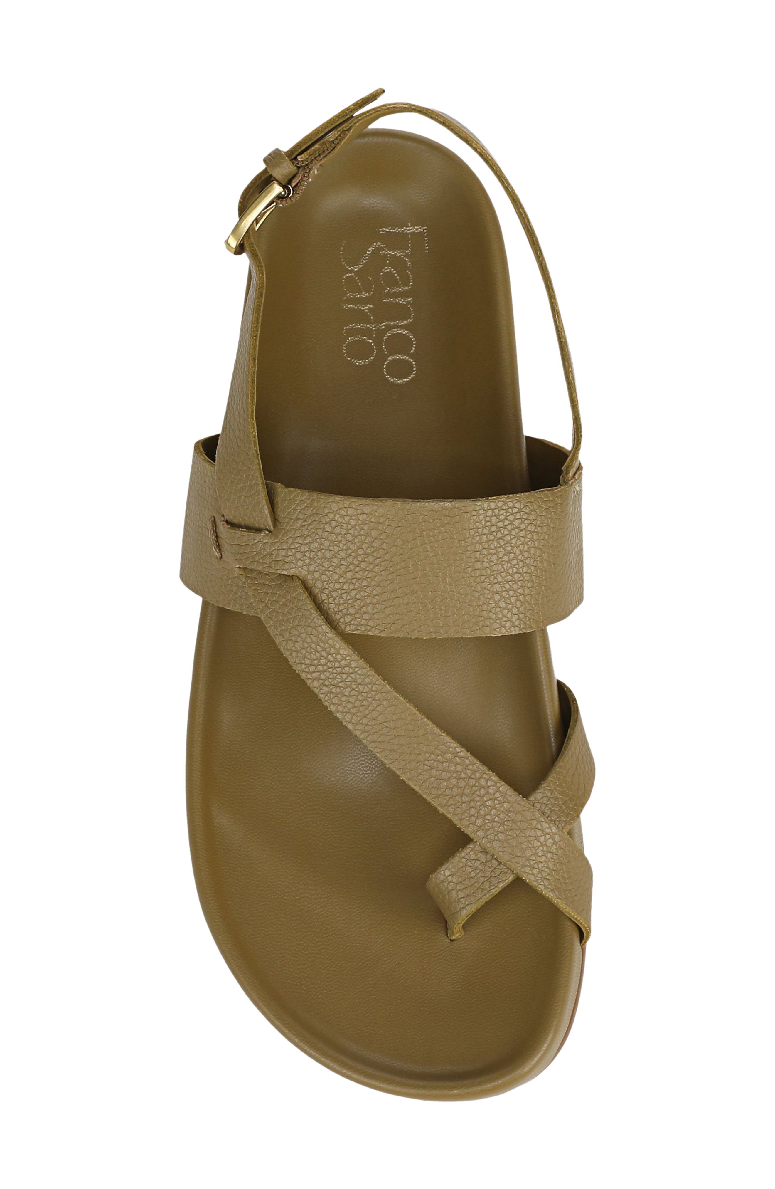 Beryl Toe Loop Slingback Sandal, Alternate, color, FERN GREEN FAUX LEATHER