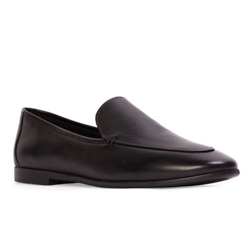 Black Suede Studio Allie Leather Loafer In Black