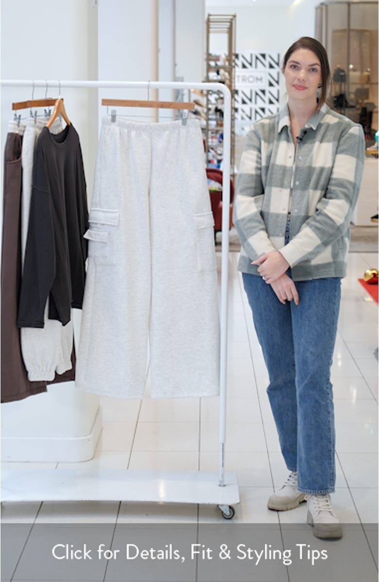 Wide Leg Cotton Cargo Sweatpants, sales video thumbnail