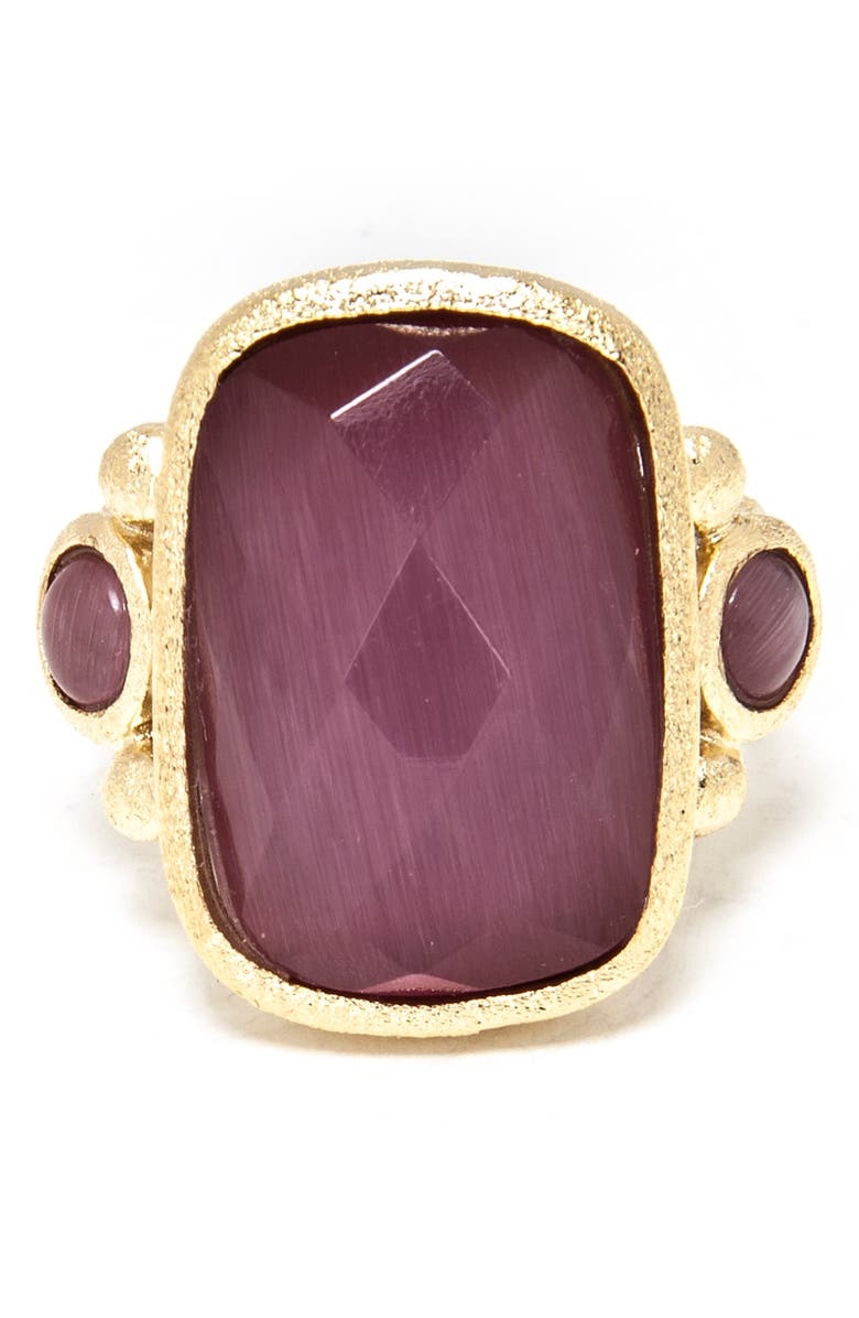 RIVKA FRIEDMAN RIVKA FRIENDMAN 18K Gold Clad Faceted Raspberry Gem Ring, Main, color, 
