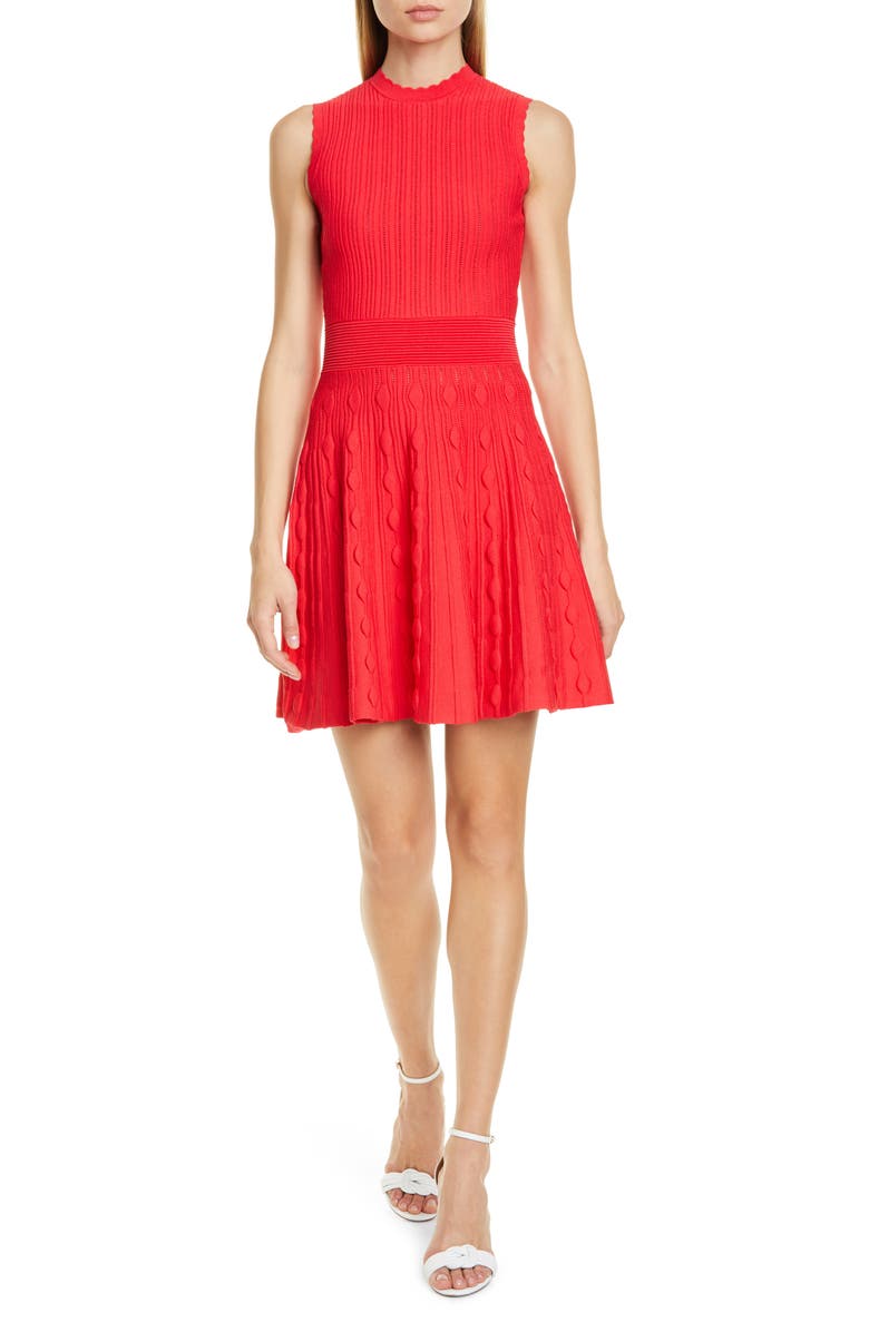 Ted Baker London Kamylia Scallop Knit Skater Dress, Main, color,