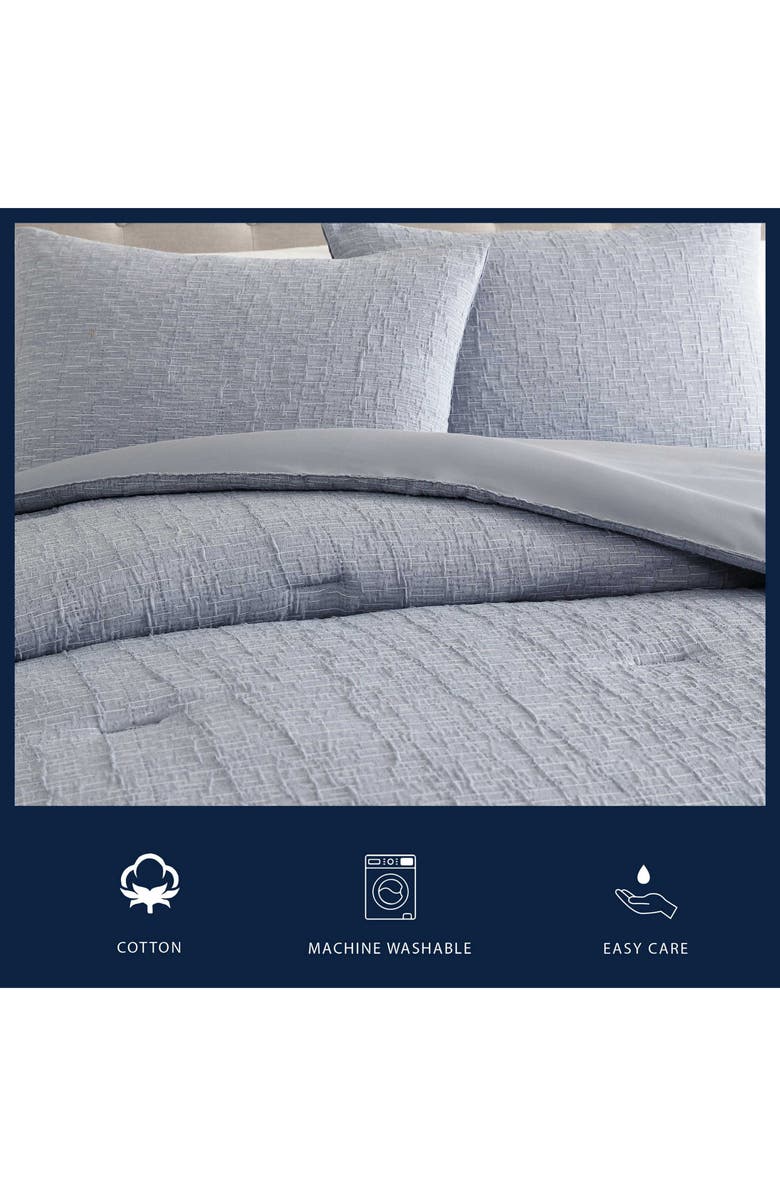 Nautica l Stitch Textured Comforter Set, Alternate, color, Grey