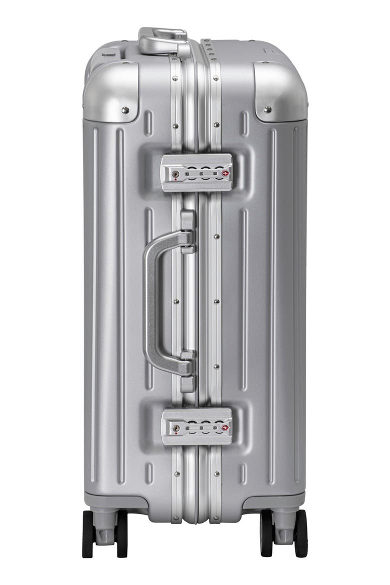 Montro Carry-On Spinner Luggage, Alternate, color, SILVER