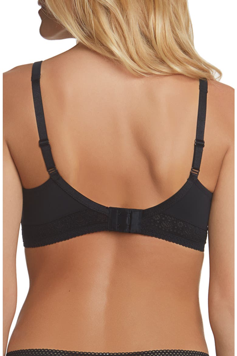 Tessa Lace Side Support Underwire Bra, Alternate, color, BLACK