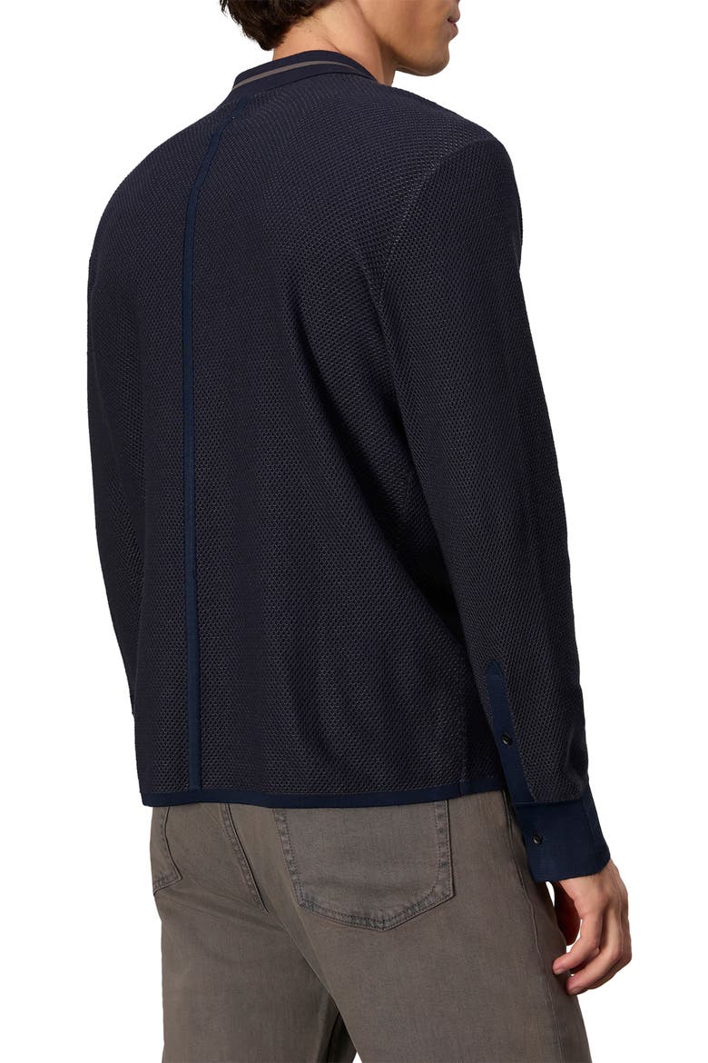 Harvey Piqué Button-Up Shirt, Alternate, color, SALUTE