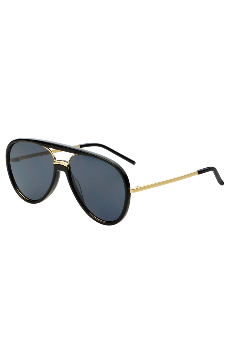 FREYRS Eyewear Shay Aviator Sunglasses, Alternate, color, Black