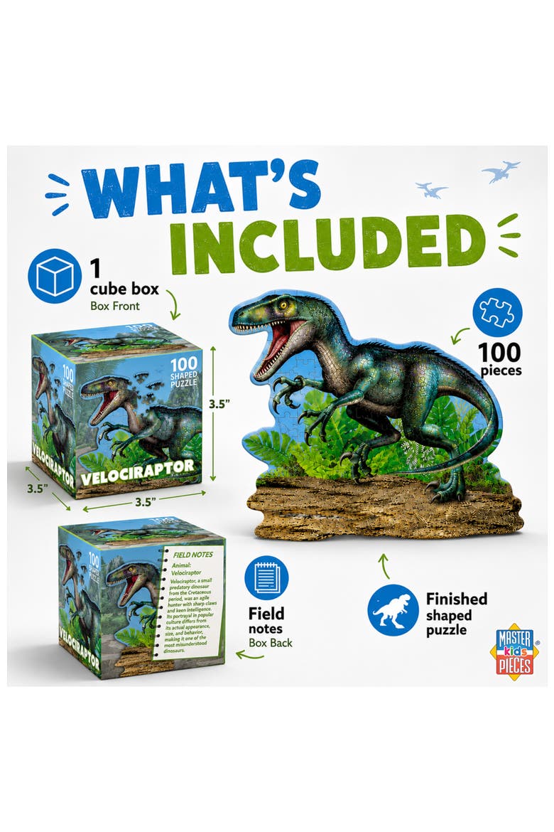 Raptor 100 Piece Shaped Jigsaw Puzzle, Alternate, color, Multicolor