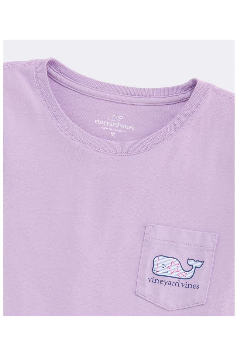 Kids' Back to School Doodle Whale Pocket Graphic Cotton T-Shirt, Alternate, color, LILAC BREEZE