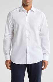 Jack Victor Cotton Jacquard Button-Up Shirt