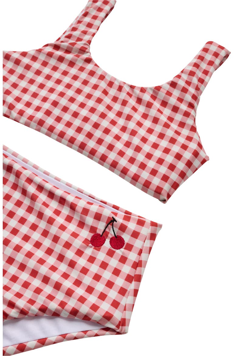 Kids' Gingham Cherry Two-Piece Swimsuit, Alternate, color, CHERRY