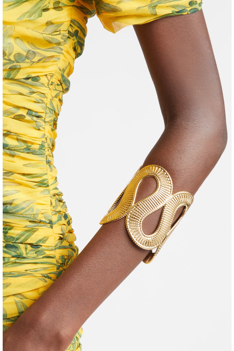 Geometric Cuff Bracelet, Alternate, color, GOLD