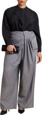 ELOQUII Draped Pleat Detail Trouser