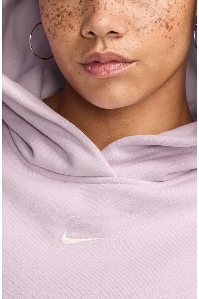 Sportswear Oversized Cropped Fleece Hoodie, Alternate, color, 583 BLELIL/ SAIL