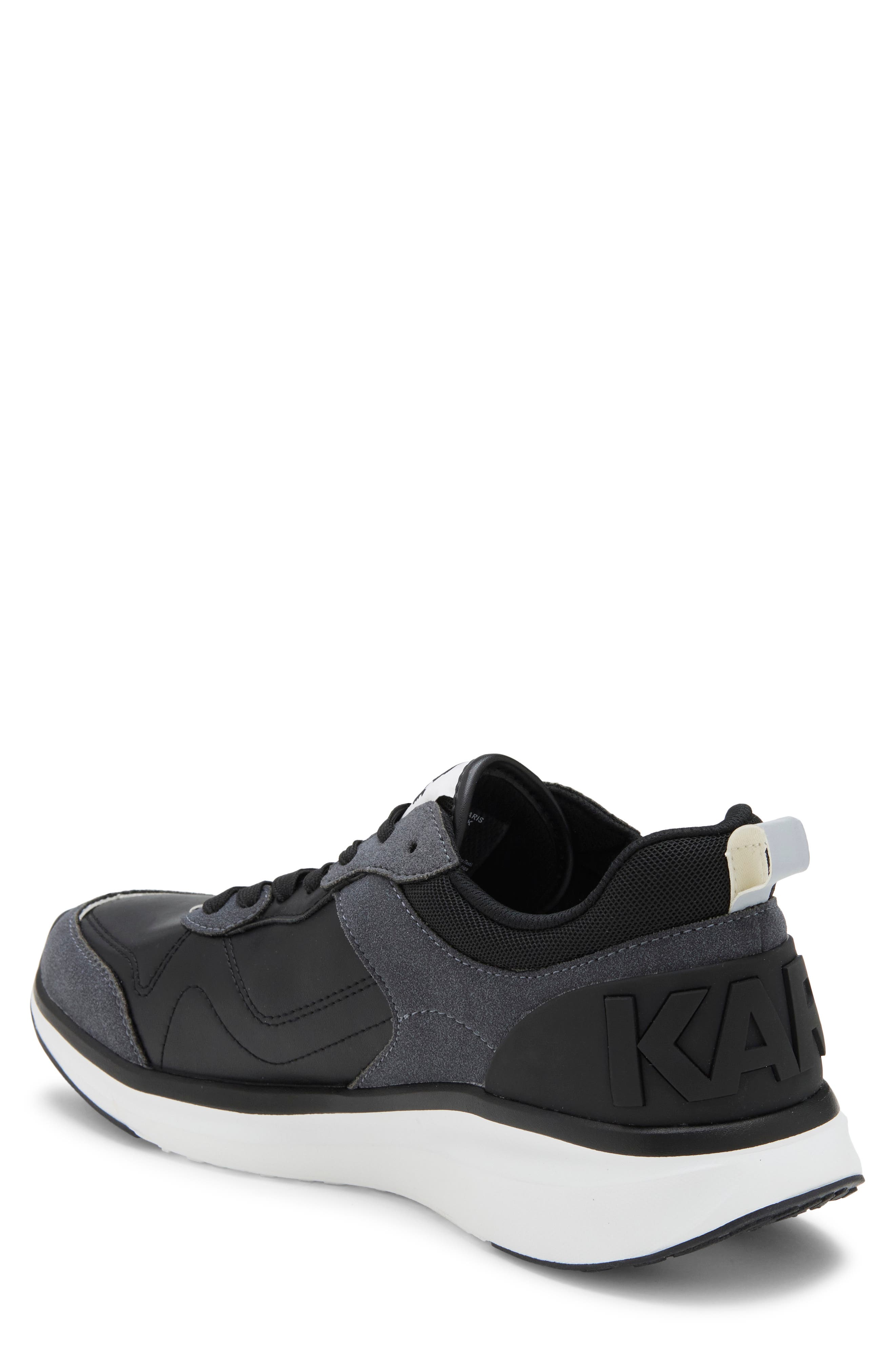 Gontran Faux Leather Sneaker, Main, color, BLACK