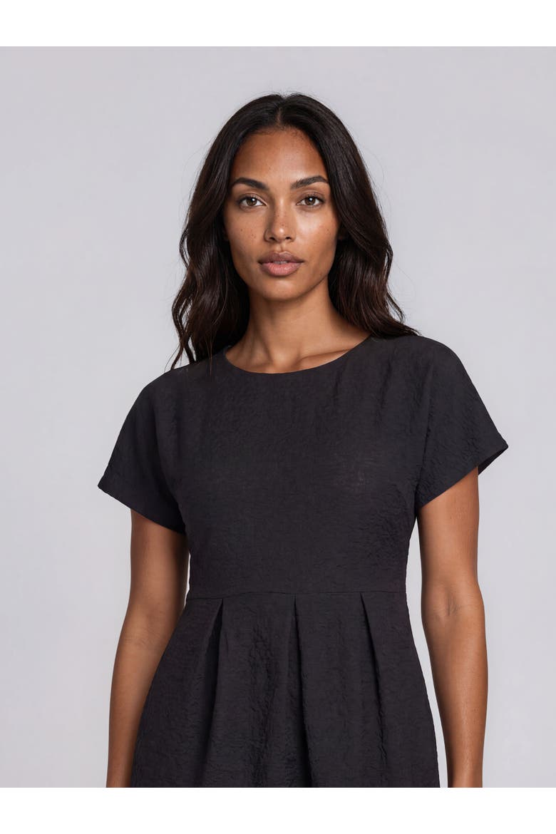 Maolnia Round Neck Midi Dress, Alternate, color, Black