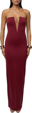 JLUXLABEL Midnight Illusion Strapless Gown