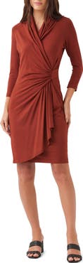 Karen Kane Cascade Faux Wrap Dress