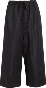 Tao Comme des Garçons Crop Cotton & Linen Twill Wide Leg Pants