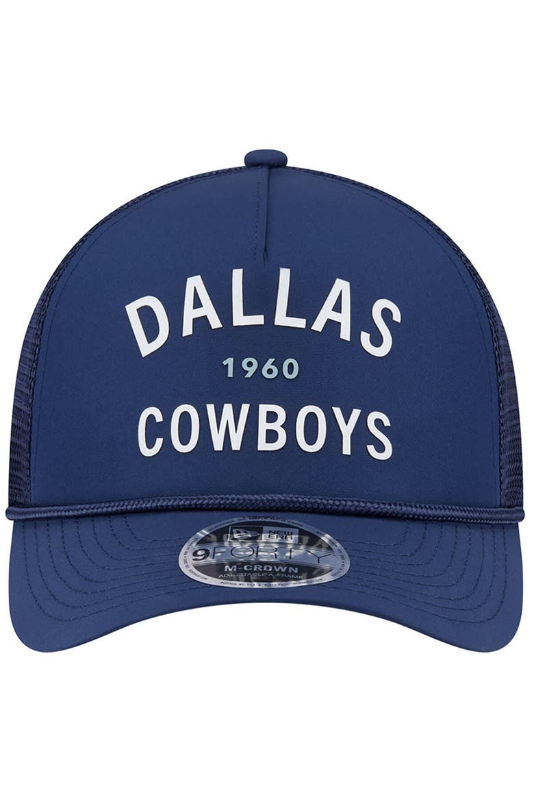 Men's New Era  Navy Dallas Cowboys Active Minimalist M-Crown A-Frame 9FORTY Adjustable Hat, Alternate, color, Navy