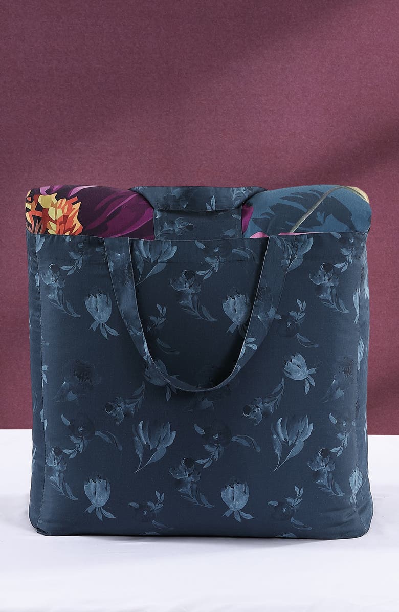 Bebejan Vibrant Flora Reversible 5-Piece Comforter Set, Alternate, color, Blue