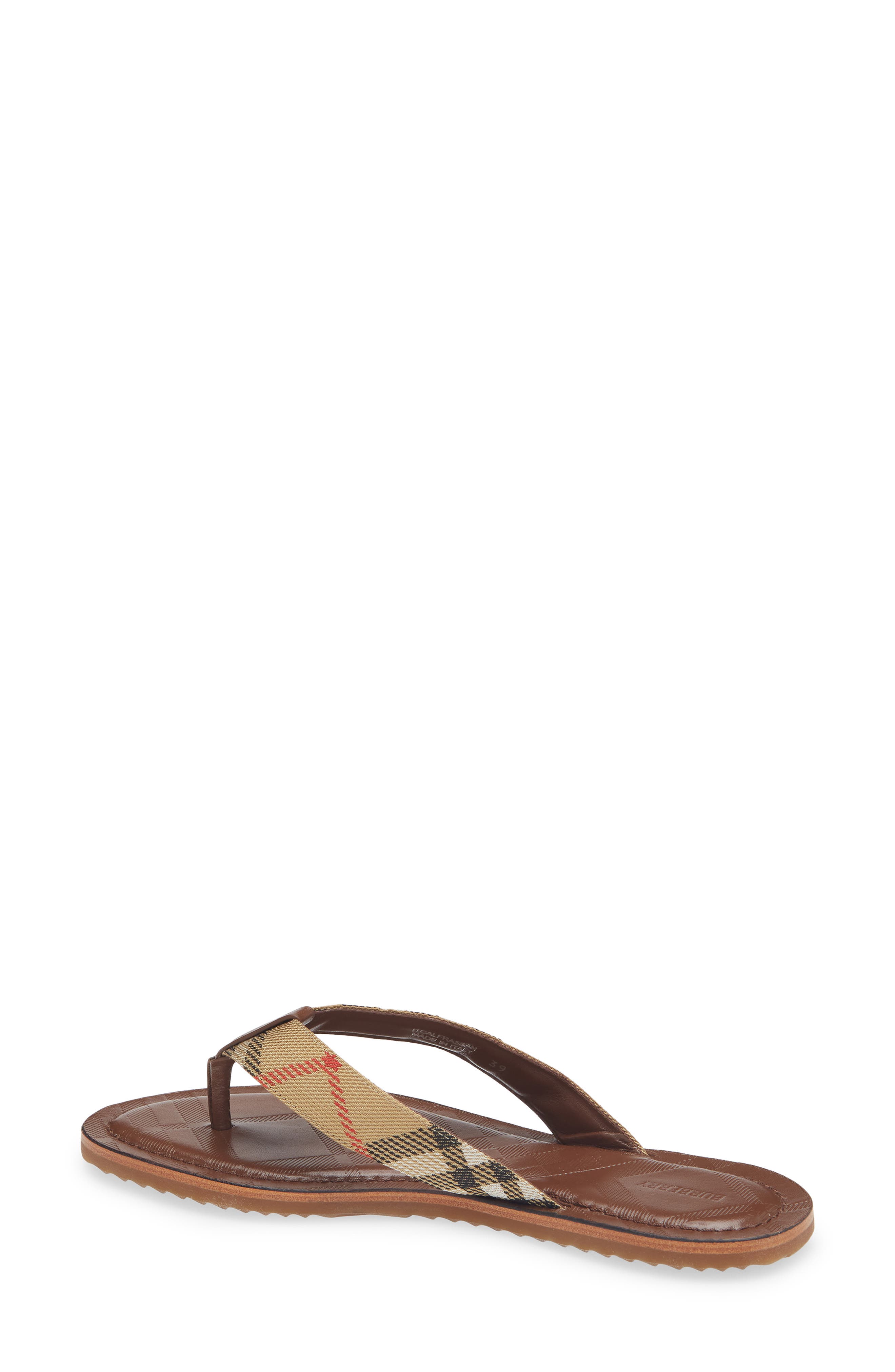 Burberry Pavillion Check Flip Flip, Alternate, color, Sand Ip Check