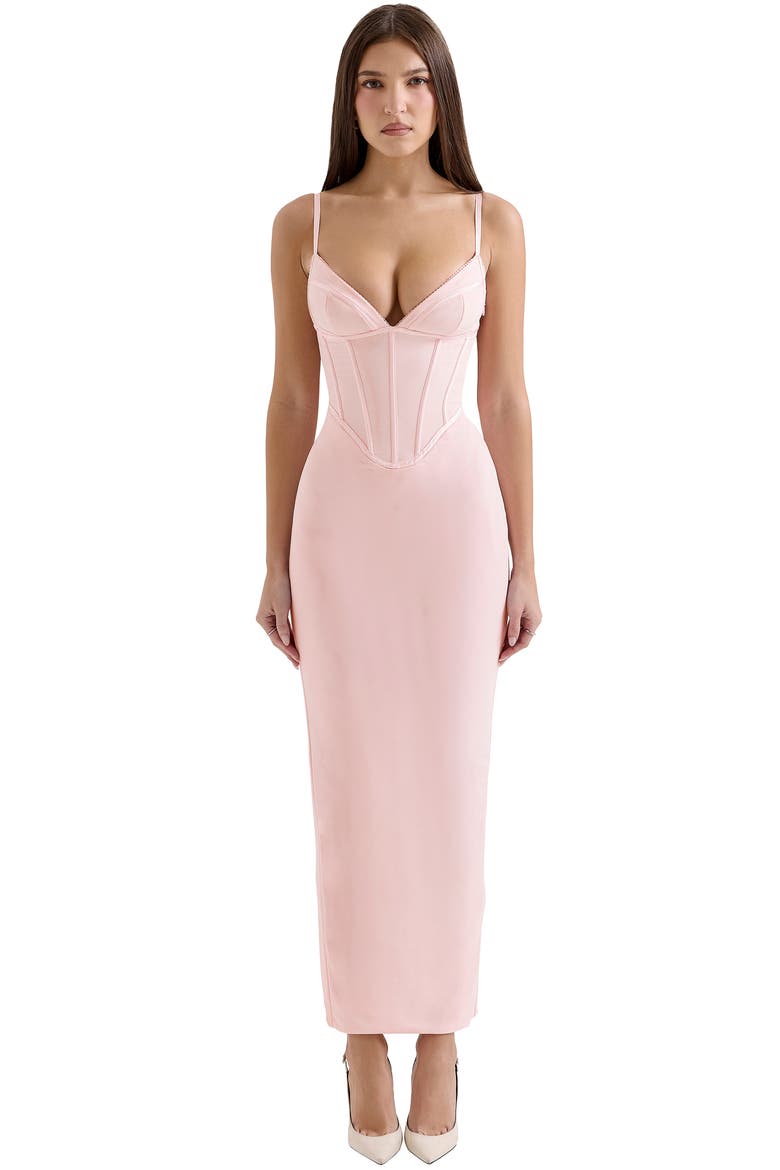 romy maxi dress Pink Lily Romy Denim Button Front Maxi Dress