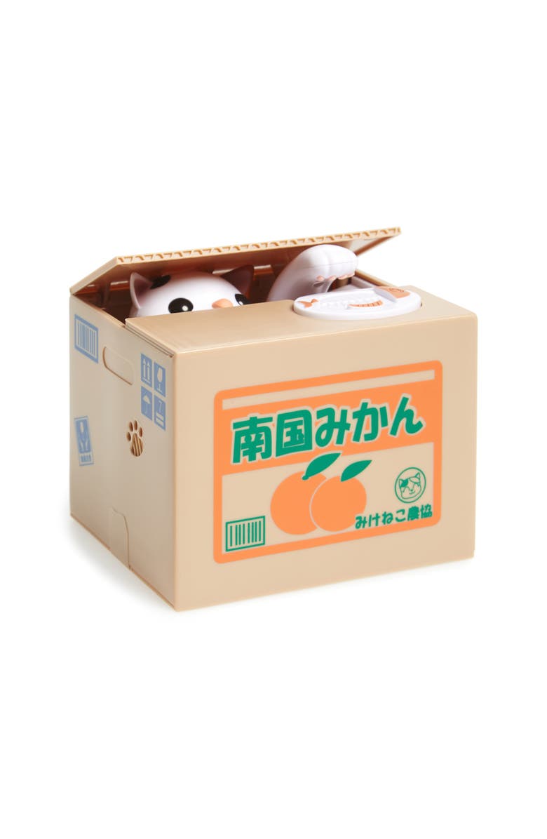 MoMA Design Store Cat In Box Coin Bank, Main, color, 