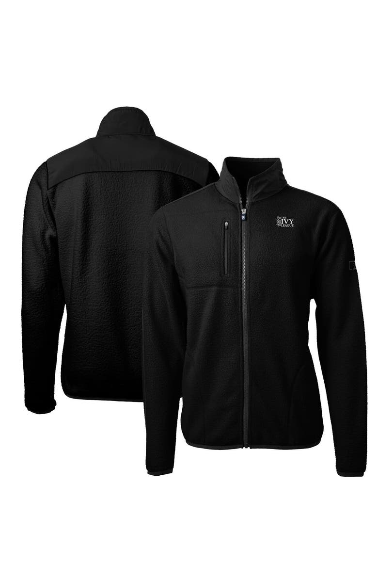 Cutter & Buck Men's Cutter & Buck  Black Ivy League Cascade Eco Sherpa Fleece Full-Zip Jacket, Main, color, 