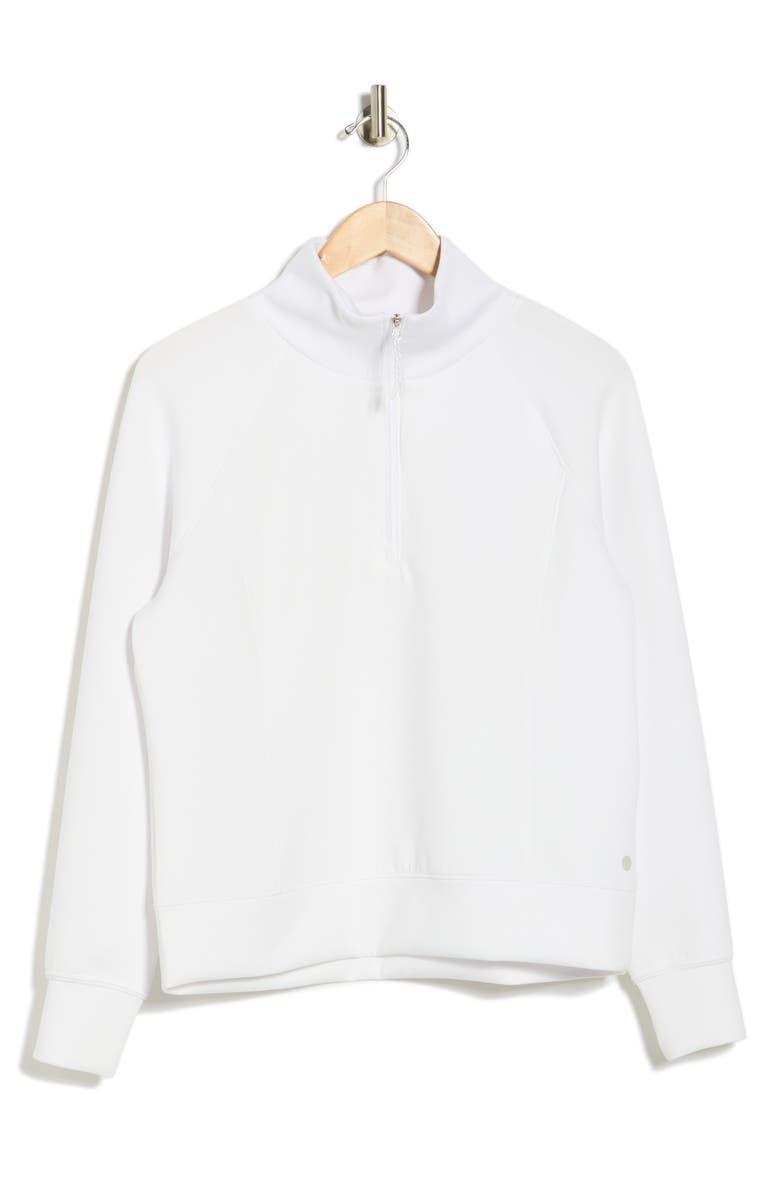 APANA Stellar Scuba Knit Quarter Zip Pullover, Alternate, color, 