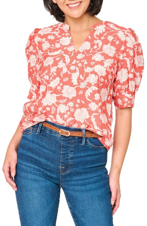 Notch Neck Pullover Top