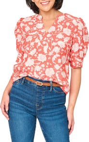 GIBSONLOOK Notch Neck Pullover Top