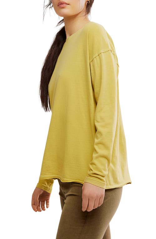 Free People Nina Long Sleeve T-shirt In Yellow