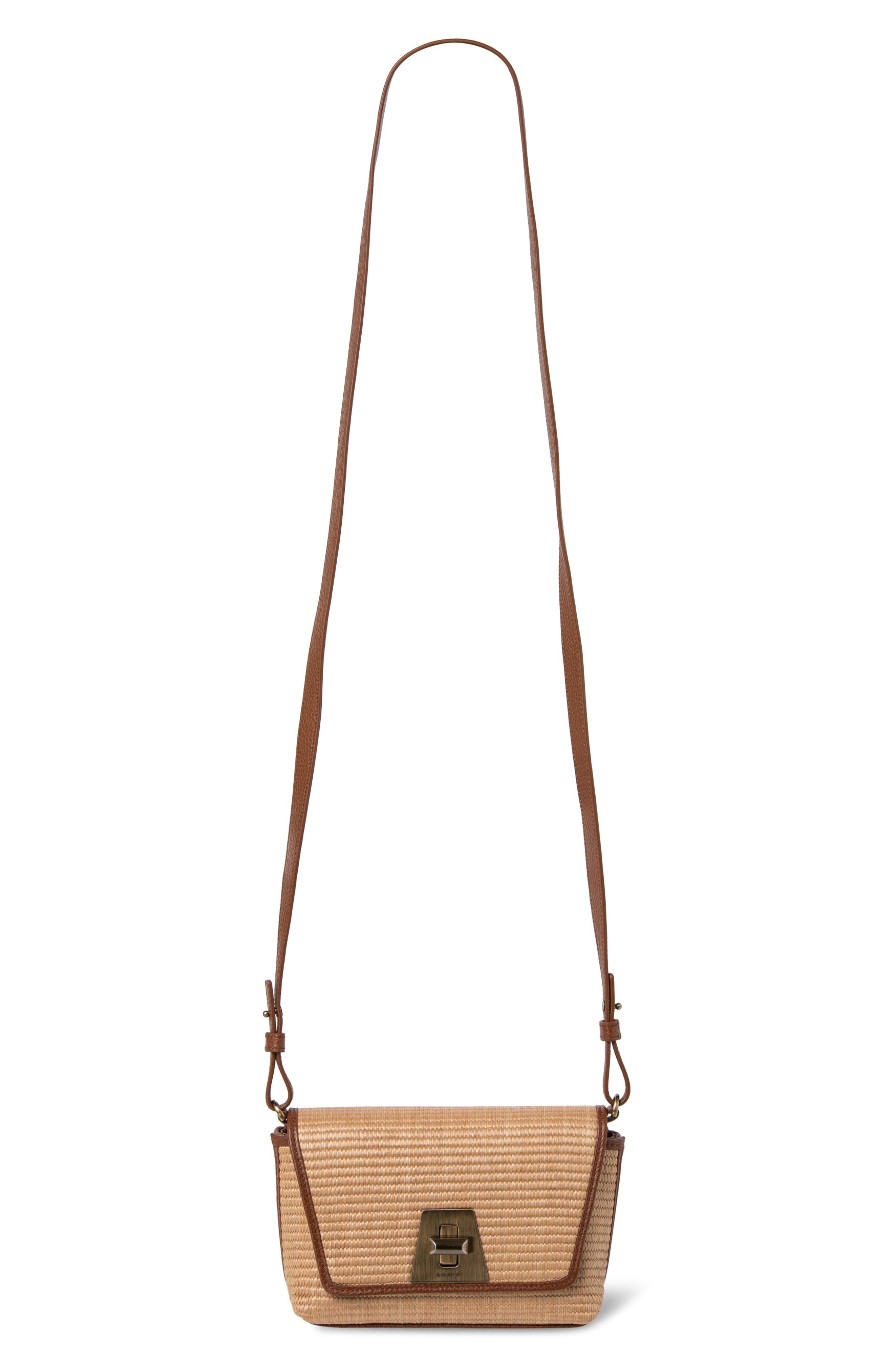 Akris Little Anouk Woven Raffia Crossbody Bag, Alternate, color, 