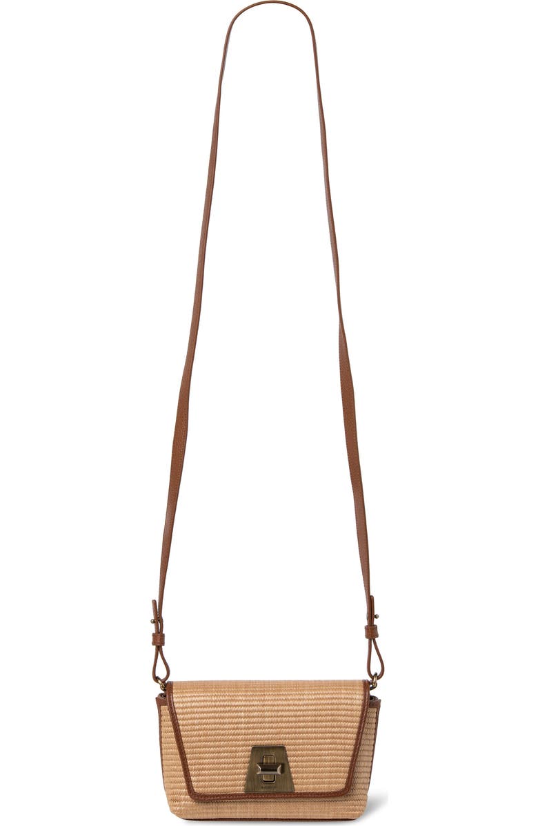 Akris Little Anouk Woven Raffia Crossbody Bag, Alternate, color,