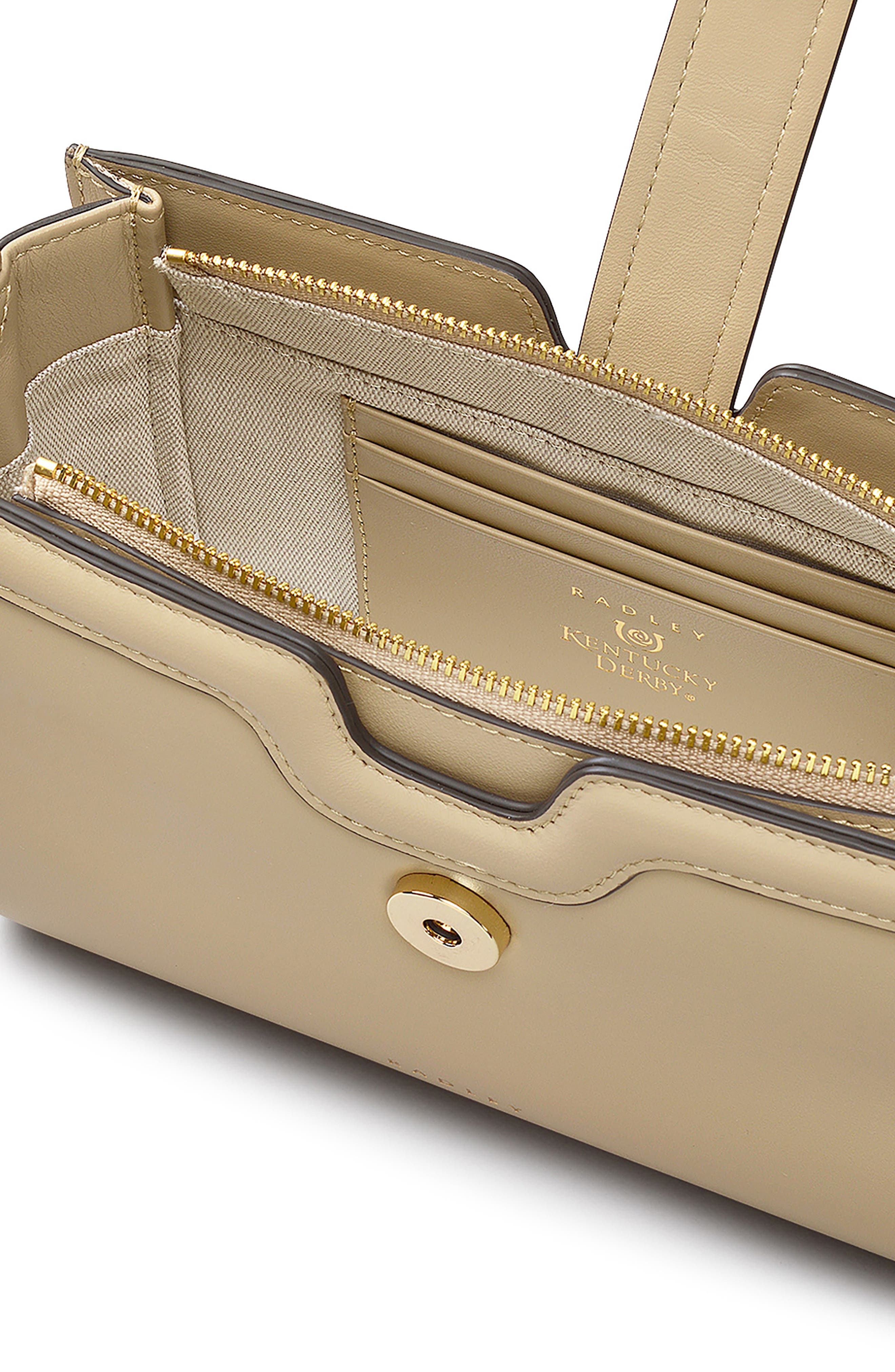 Radley x Kentucky Derby Leather Crossbody Bag, Alternate, color, Stone
