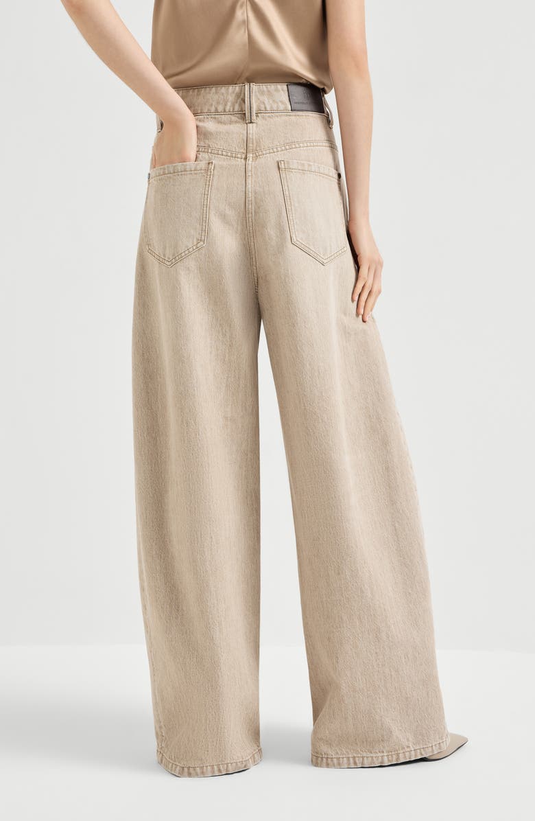Brunello Cucinelli Authentic denim trousers, Alternate, color, Beige