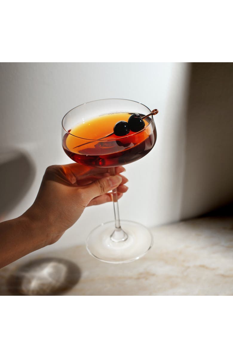 Viski Reserve Julien Crystal Coupes Set of 4, Alternate, color, Clear