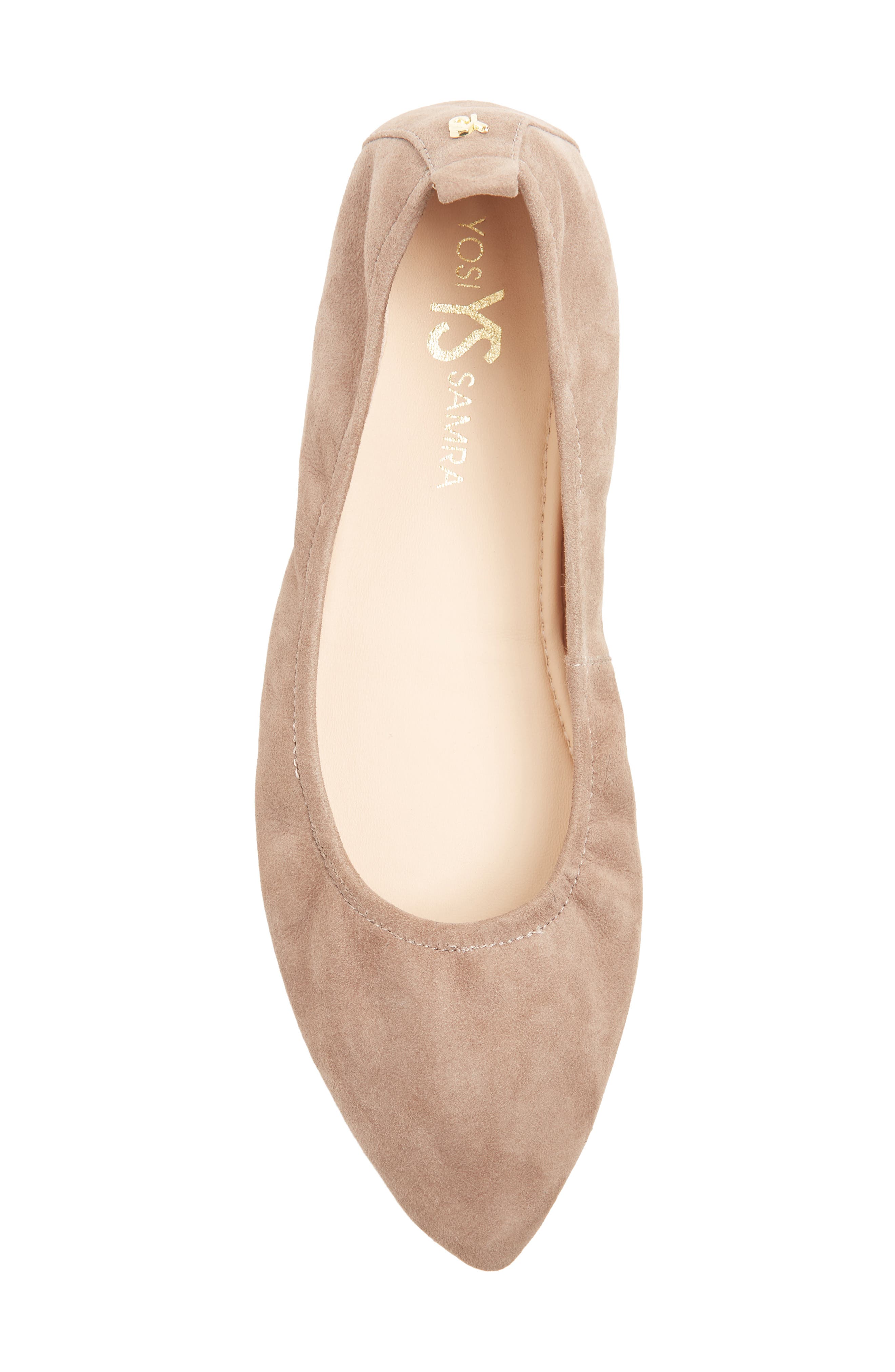 Vince Foldable Ballet Flat, Alternate, color, STONE SUEDE