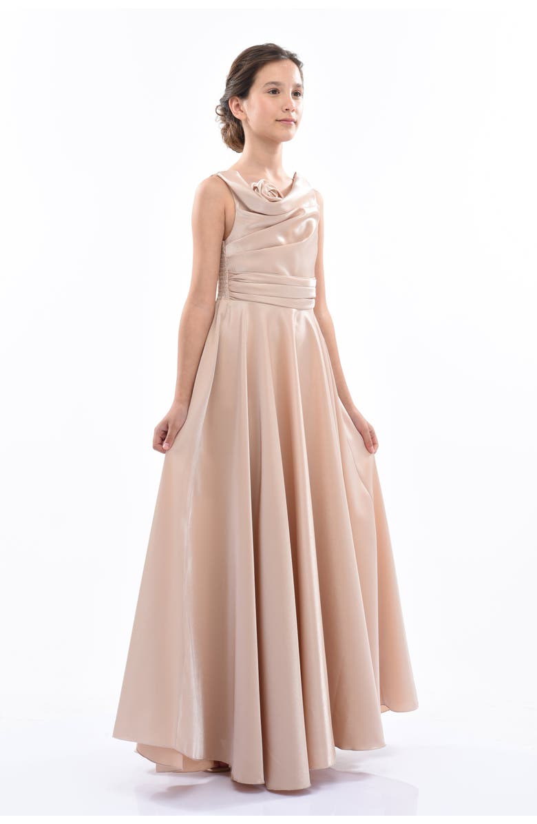 Tulleen Lenelle Dress, Alternate, color, Gold