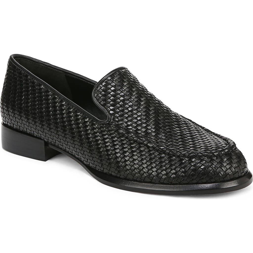 Vince Naomi Woven Loafer In Black
