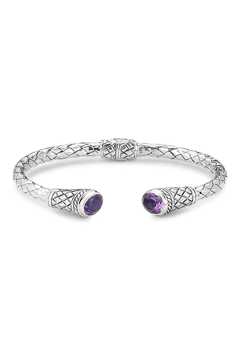 Oval Bangle Bracelet, Main, color, PURPLE
