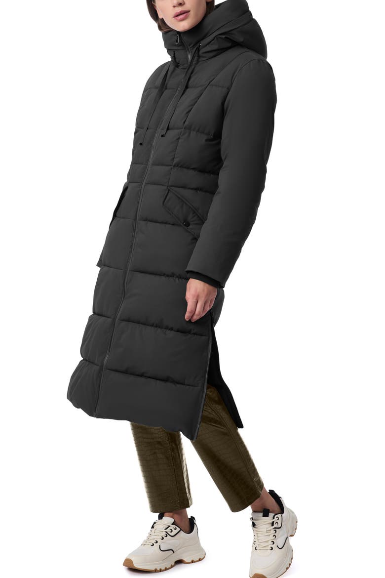 Heavyweight Longline Puffer Jacket, Alternate, color, BLACK